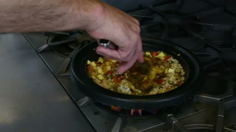 Cooking Chicken and Cous Cous Video stock 34256664