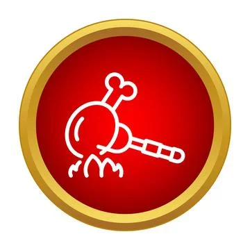 Cooking chicken checking internal meat temperature Illustrazione stock