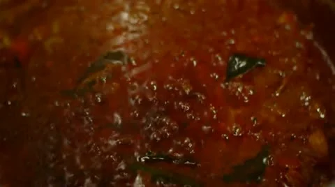 Cooking chicken curry Stock-Footage 11235087