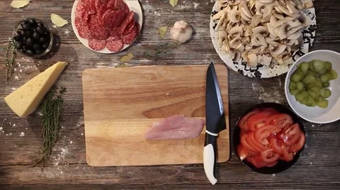 Cooking chicken Stock Footage 58418487