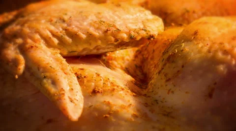 Cooking chicken grilled 4K Stock Footage 54936082