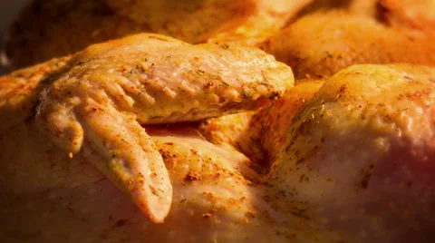 Cooking chicken grilled Stock Footage 46490165