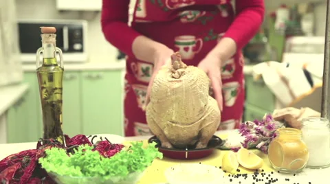 Cooking chicken in mayonnaise Stock Footage 47898871
