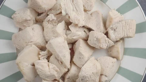 Cooking chicken meat in a simple and easy way for meals Stock Footage 336702901