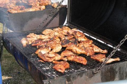 Cooking Chicken. Stock Photos