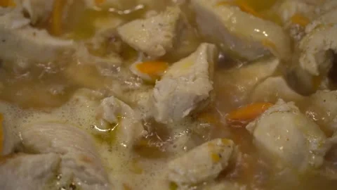 Cooking chicken with vegetables Stock Footage 161513127