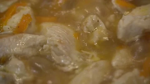Cooking chicken with vegetables Stock Footage 161513128