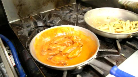Cooking Chicken Wings Stock Footage 772010