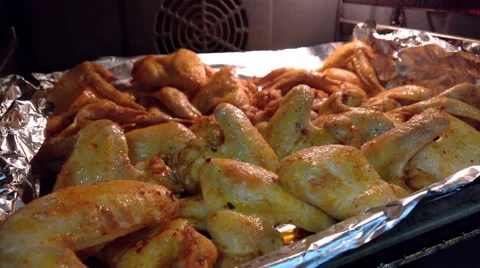 Cooking chicken wings Stock Footage 68501335