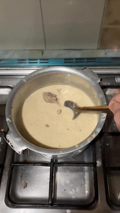 Cooking chicken in yoghurt Stock Footage 332152895