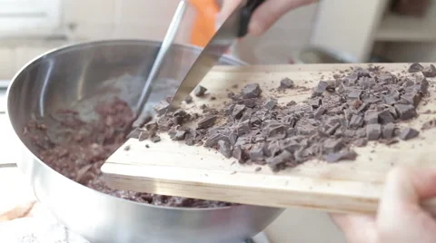 Cooking with chocolate Stock Footage 58532165