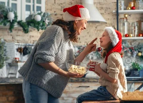 Cooking Christmas cookies Stock Photos