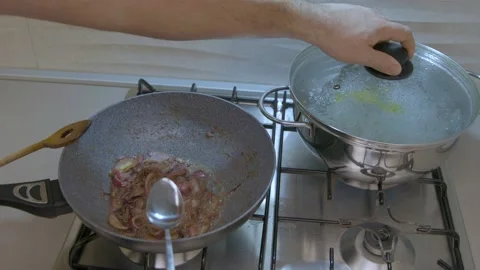 Cooking Christmas lunch Stock Footage 145648761