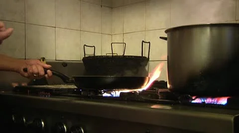 Cooking Clams With Fire. Stock Footage 8995940