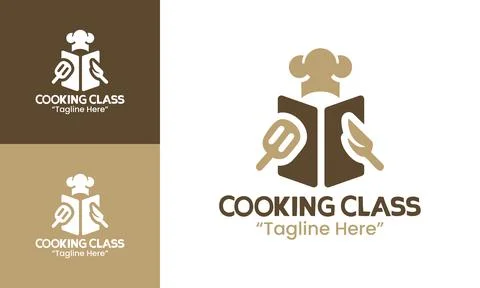 Cooking Class Logo Premium Culinary Academy Symbol Stock Illustration