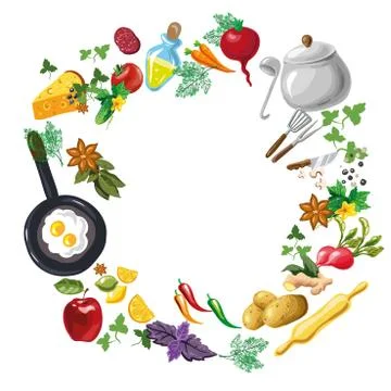 Cooking class or menu flayer template Stock Illustration