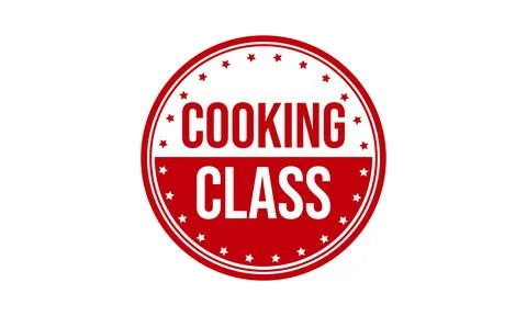 Cooking Class Rubber Grunge Stamp Seal Vector Illustration イラスト素材