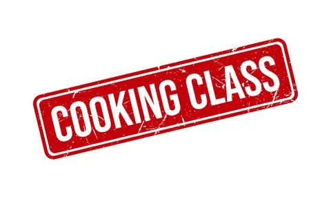 Cooking Class Rubber Grunge Stamp Seal Vector Illustration Stock Illustration