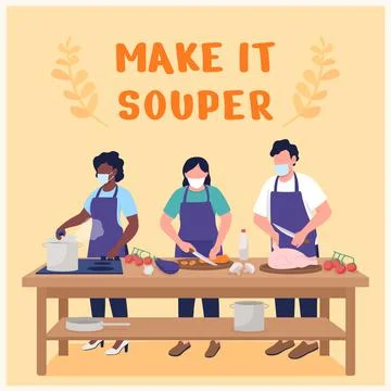 Cooking class social media post mockup Illustrazione stock