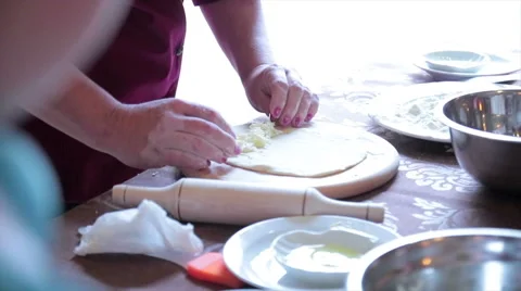 Cooking classes dought on desk Stock Footage 65238428