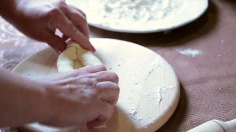 Cooking classes dought on desk Stock Footage 65238459