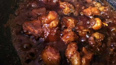 Cooking closeup meat. Stock Footage 293486605