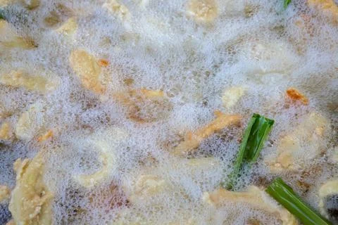 Cooking Concept Deep-fried fresh banana for Thai snack The banana is sliced Stock Photos