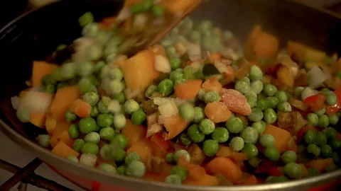Cooking concept, food; kitchen; vegetable; meal; green; dinner; organic; healthy Stock Footage 99957761