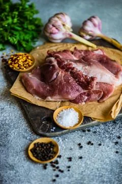 Cooking concept with meat Stock-Fotos