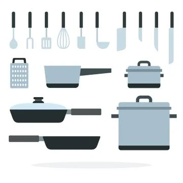 Cooking cookware vector flat isolated Stock Illustration