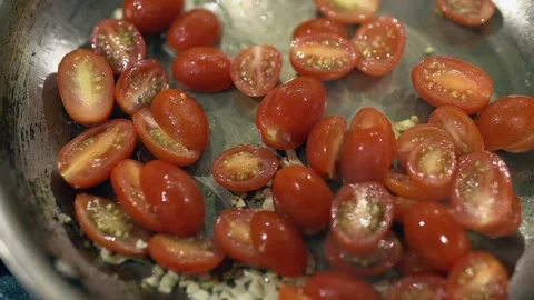 Cooking Culinary Tomatoes Chef Kitchen Food Vídeo Stock 140482146