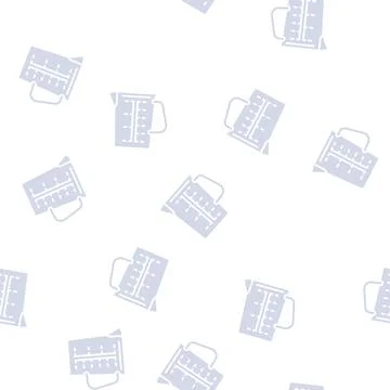 Cooking cup glyph seamless pattern Stock Illustration