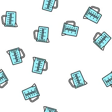 Cooking cup vector seamless pattern Stock Illustration