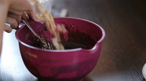 Cooking cupcake with chocolate Stock Footage 62447918