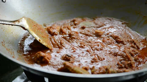 Cooking curry chicken 库存影片 26181121