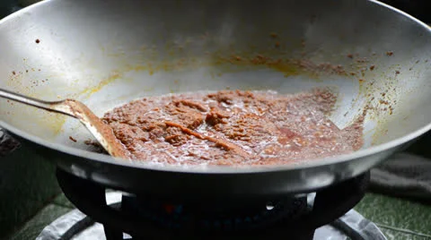 Cooking curry paste 库存影片 26180870