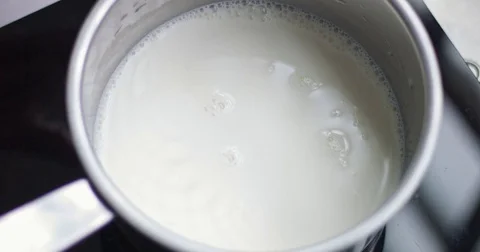 Cooking custard pastry cream Video stock 82992653