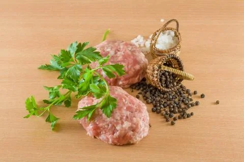 Cooking cutlets Stock Photos