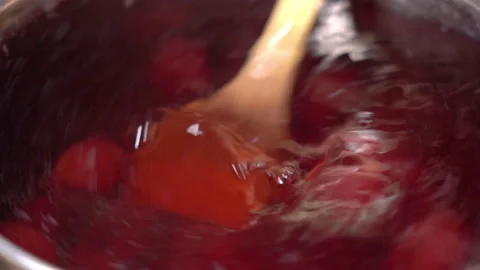 Cooking a delicious compote of cherries. Видео 253719448