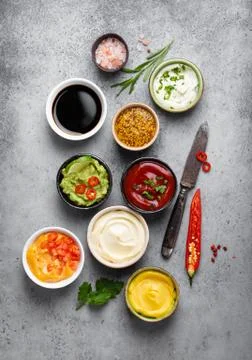 Cooking different sauces Stock-Fotos
