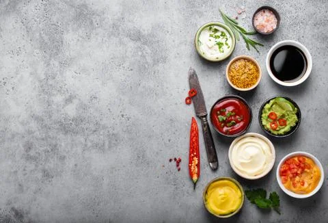 Cooking different sauces Stock Photos