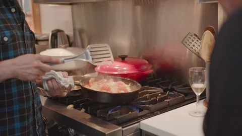 Cooking dinner during the holidays Stock Footage 255134927