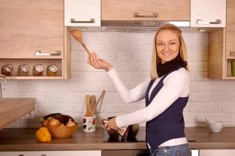 Cooking dinner Stock Photos