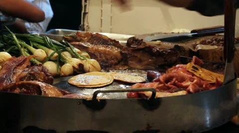 Cooking diverse meat Stockbeeldmateriaal 38413913