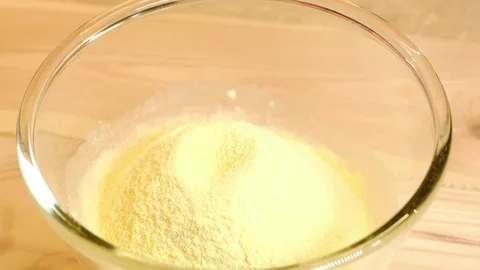 Cooking dough from corn flour Stock Footage 83169988