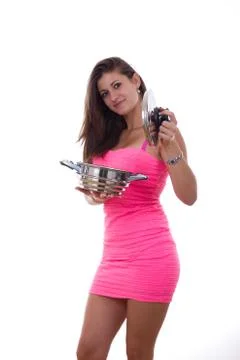 Cooking dressed up Stock Photos