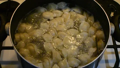 Cooking dumplings at home Stock Footage 149140547
