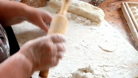 Cooking dumplings. View from above 库存影片 123602316