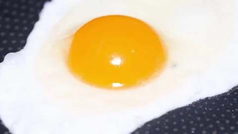 Cooking an egg in a pan. Cooking. Fried egg Vidéo 253066483