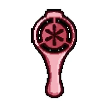 Cooking egg separator tool pixel art vector illustration Stock Illustration